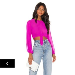 Neon pink fuschia xs crop top Superdown
